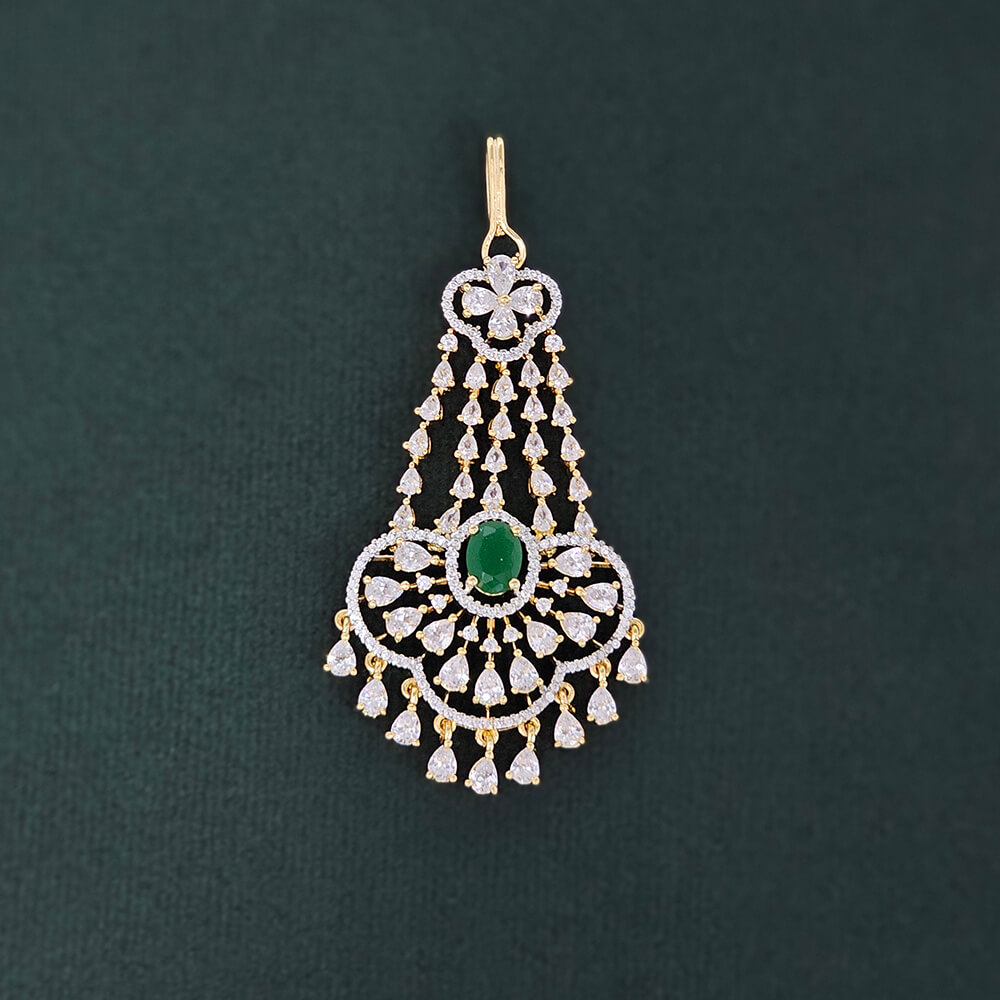 Cubic Zirconia Classic Pasa With 2 Tone Plating