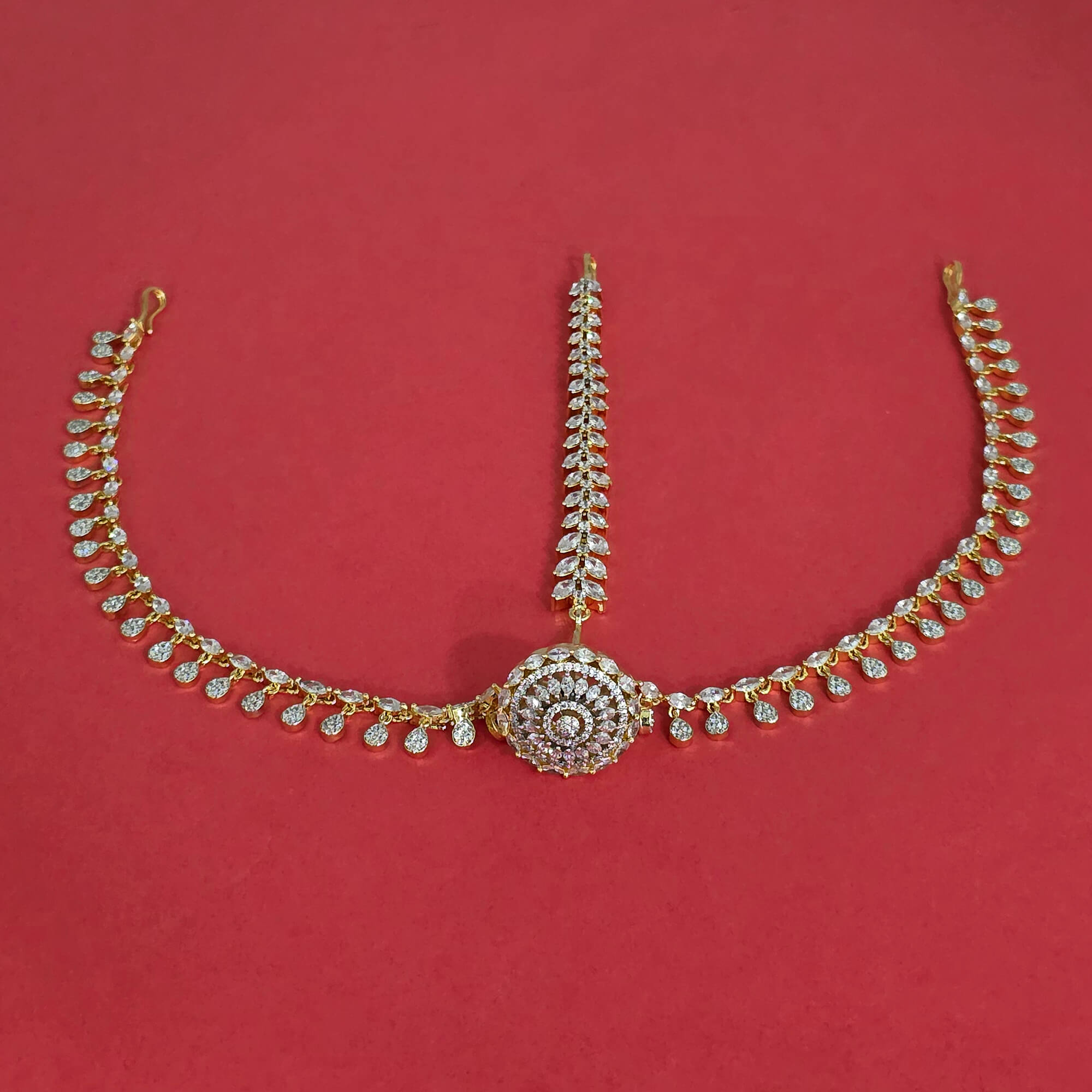 Cubic Zirconia Classic Damini With 2 Tone Plating